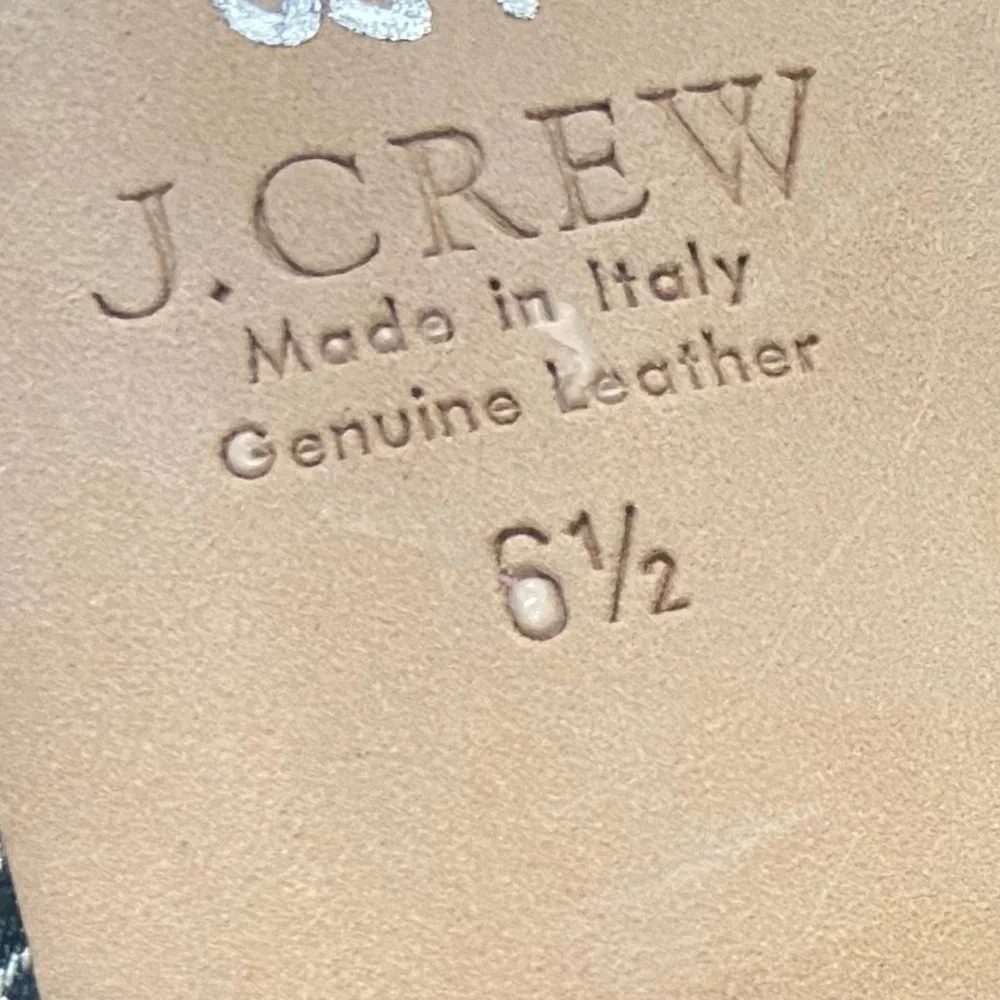 J. Crew Women's Cream Green Banana Leaf Print Loafers
